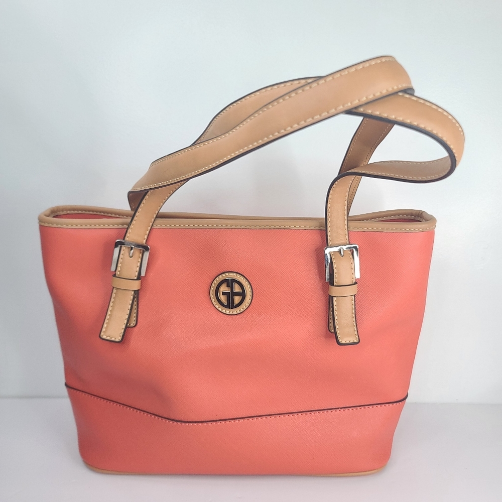 Giani Bernini Coral Saffiano Tote. New Without Tags.